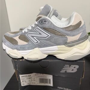 New Balance Grey & Beige Suede Chunky Sneakers